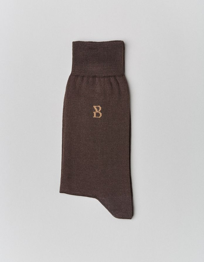 skarpety męskie mercerizzato brąz