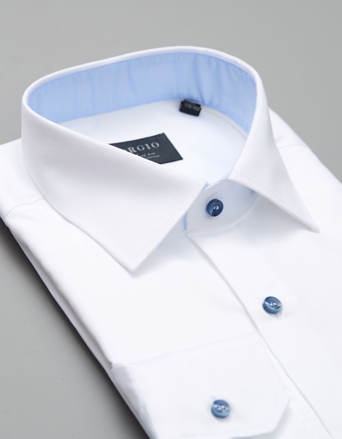 koszula męska vallerona długi rękaw biały classic fit 00252