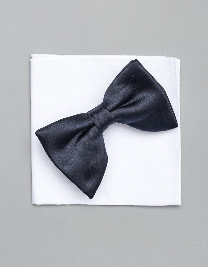 mucha farfalla granatowy gładki 0002