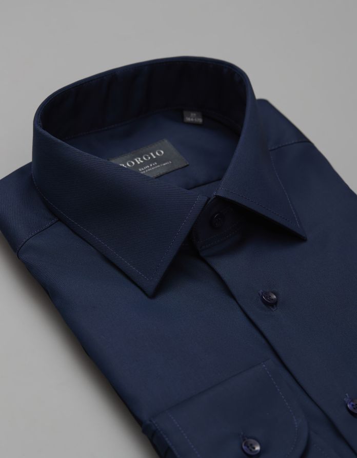 koszula męska lavello długi rękaw granatowy slim fit 00269