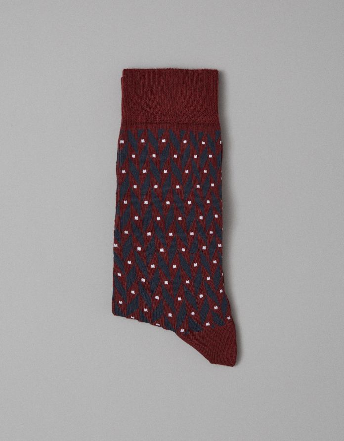 Skarpety męskie diamond bordo 