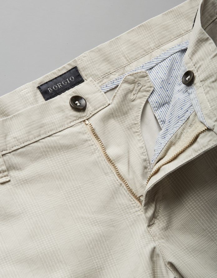 spodnie scafati beżowy slim fit