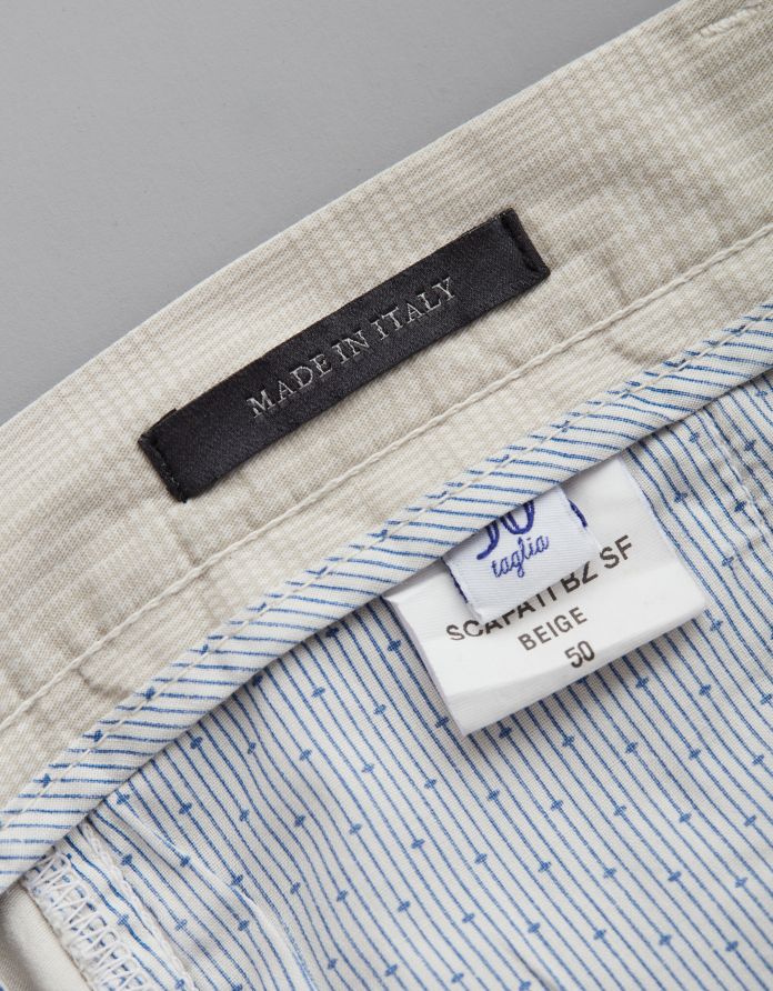 spodnie scafati beżowy slim fit