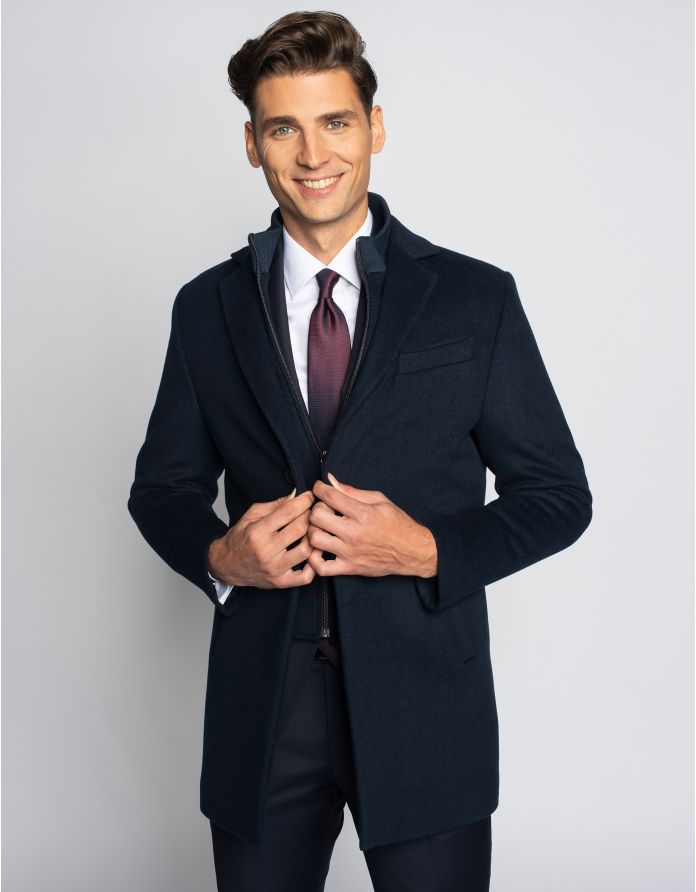 płaszcz męski seveso granatowy