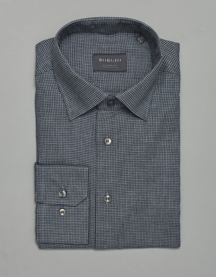 koszula męska nola 00291 długi rękaw granatowy classic fit