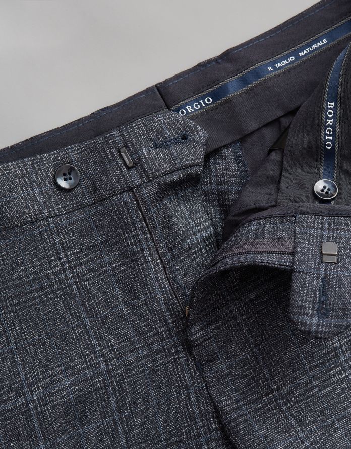 Spodnie męskie rapallo szary slim fit