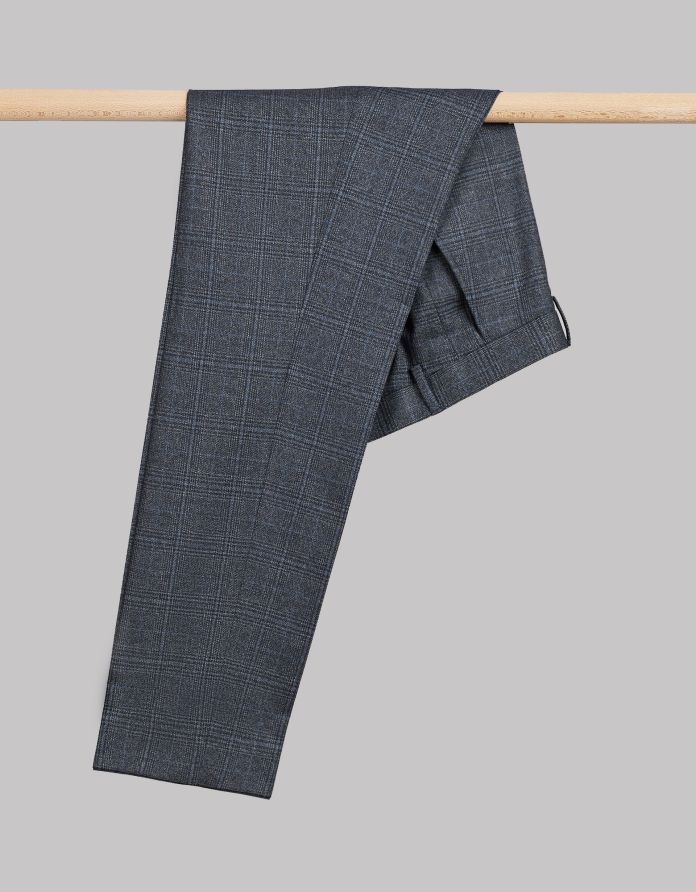 Spodnie męskie rapallo szary slim fit