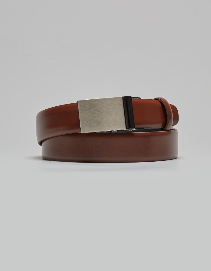 Pasek męski lari jasny brąz ka6 bez obszycia 3,5