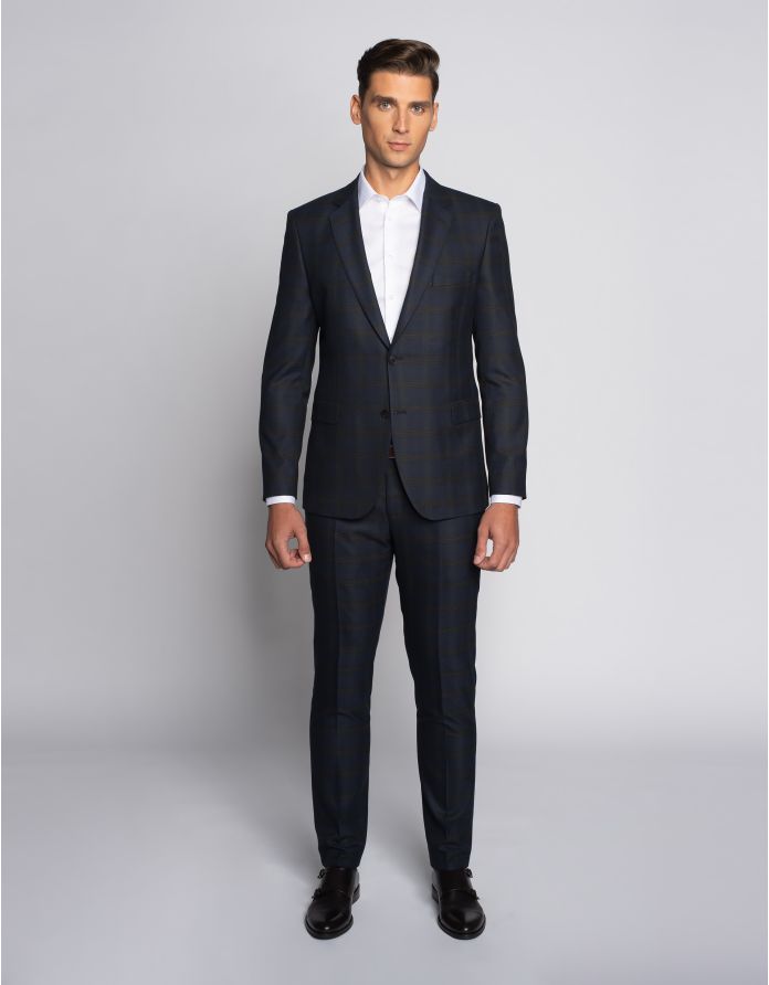 Spodnie do zestawu naro granatowy slim fit