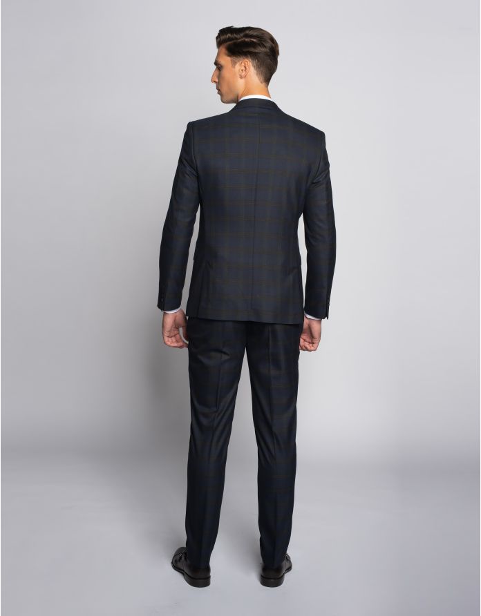 Spodnie do zestawu naro granatowy slim fit