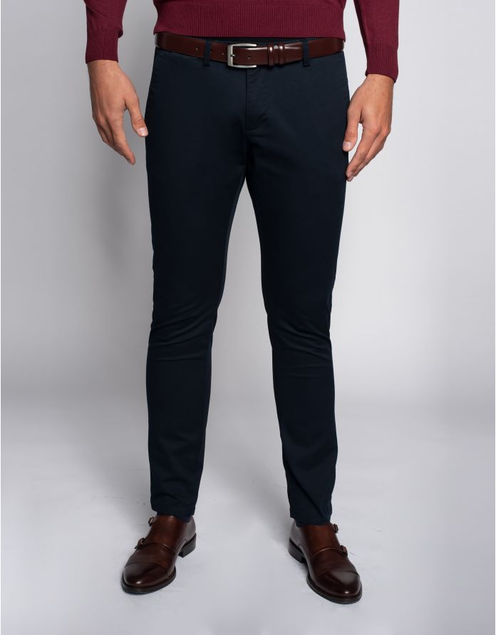 Spodnie męskie Godo jasny granat slim fit