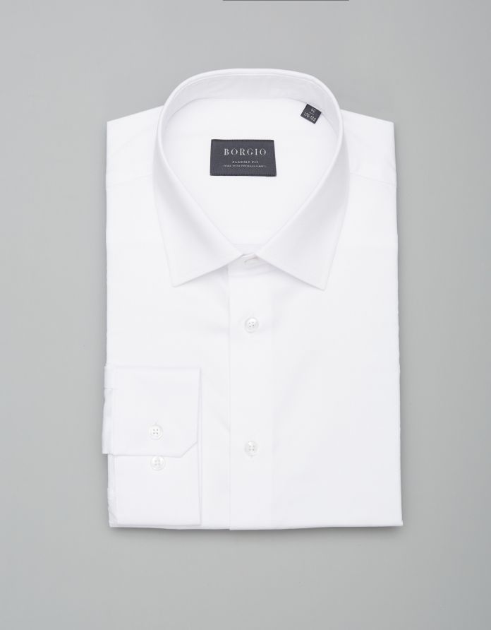 Koszula męska lavello 00309 długi rękaw biały classic fit