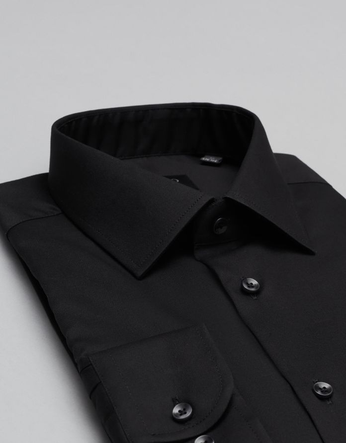 koszula forenza 00315 długi rękaw czarny slim fit