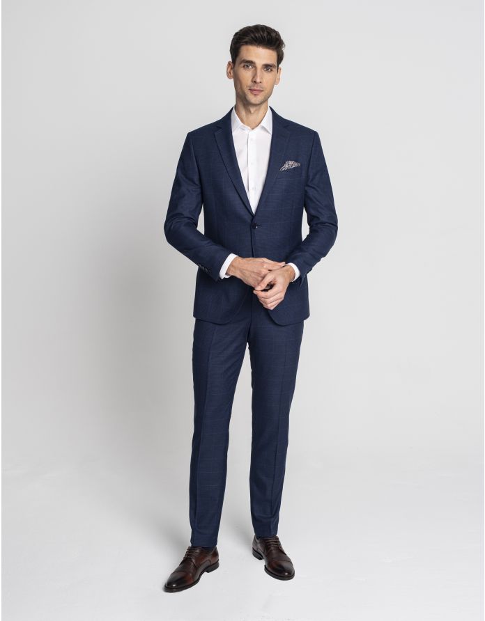 Spodnie do zestawu vergano granatowy slim fit