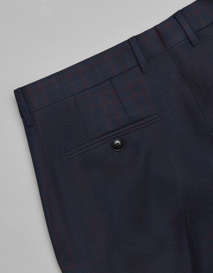 spodnie do zestawu lambrate granatowy slim fit