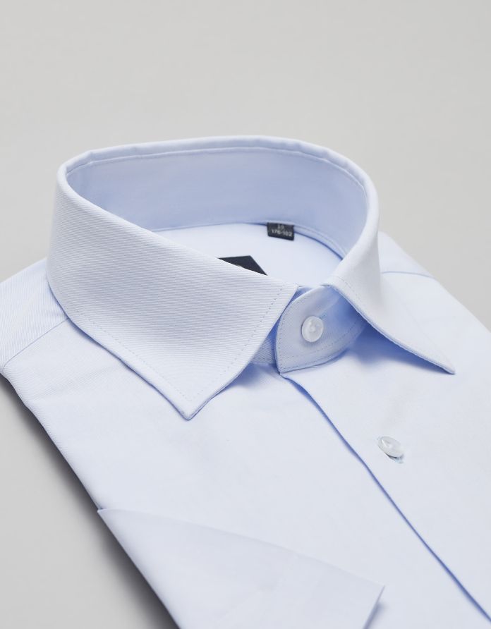 koszula canosa 00341 krótki rękaw błękit slim fit