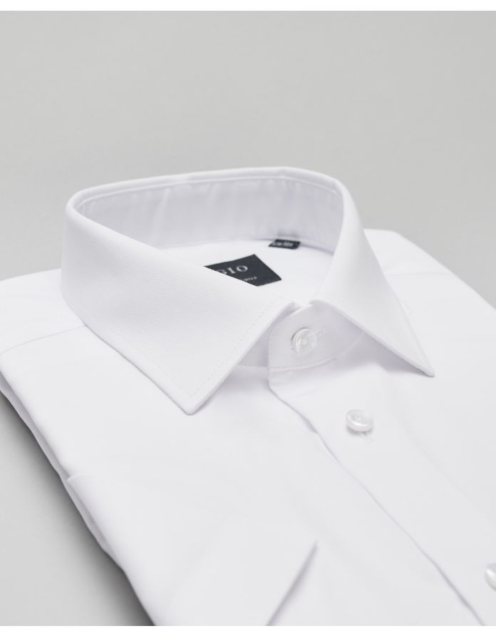 koszula canosa 00337 krótki rękaw biały slim fit