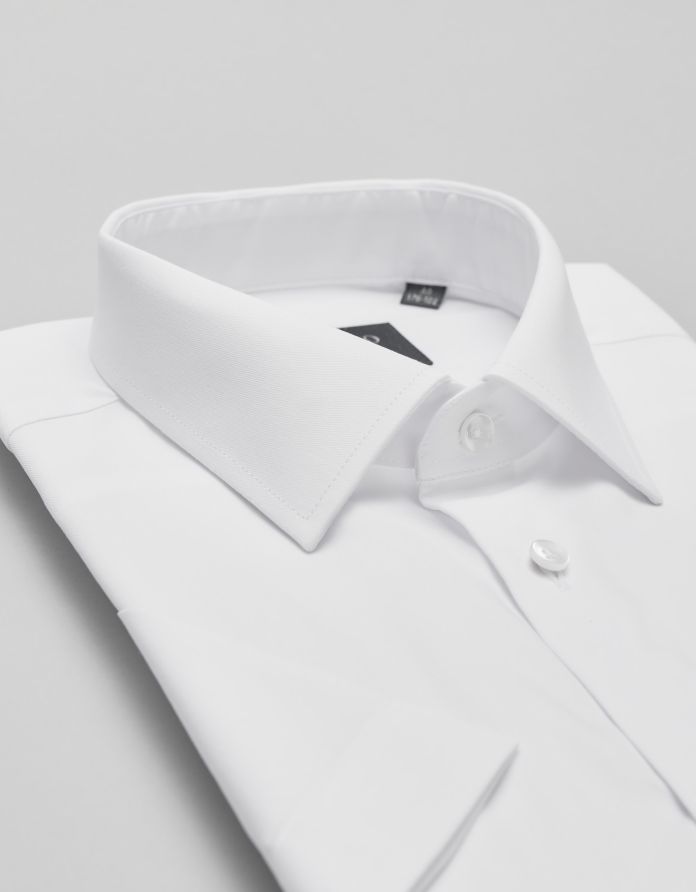 koszula canosa 00338 krótki rękaw biały classic fit