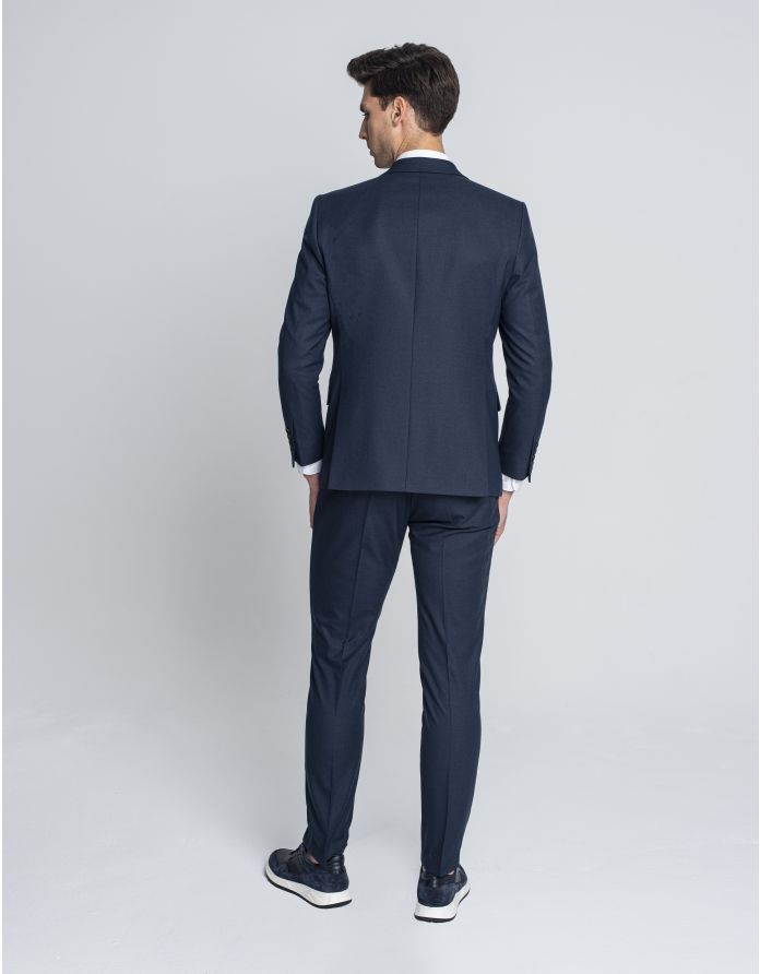 marynarka do zestawu stranoa granatowy slim fit