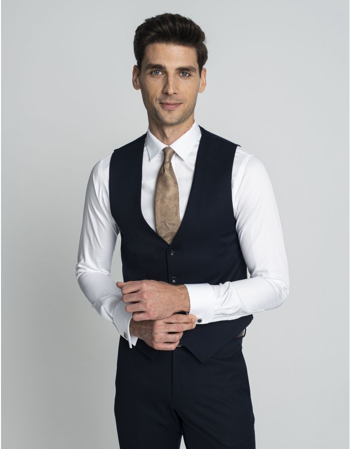 kamizelka do zestawu galatro slim fit granatowy