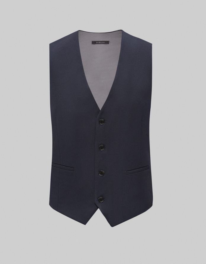 kamizelka do zestawu galatro slim fit granatowy