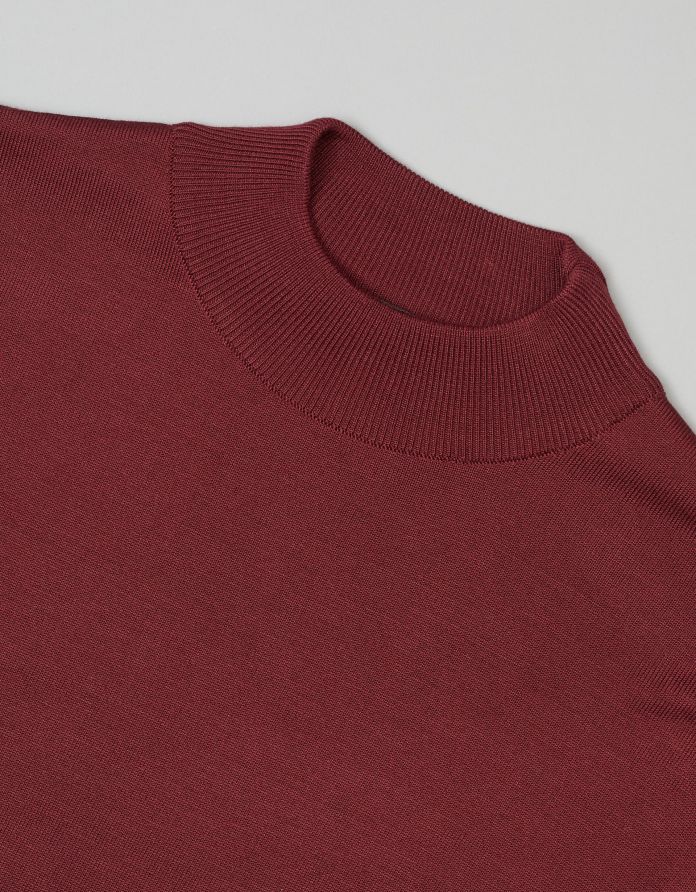 sweter gładki grotte bordo