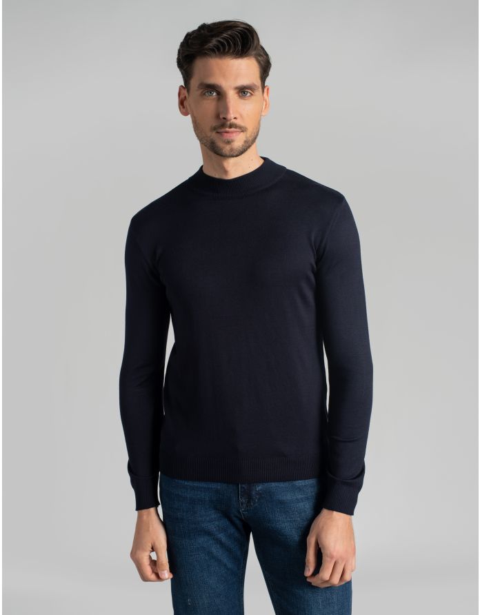 sweter gładki grotte mt granatowy