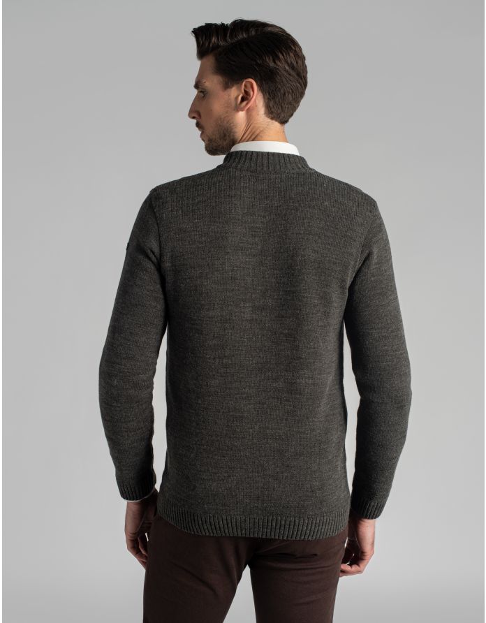 sweter martirano grafitowy rozsuwany