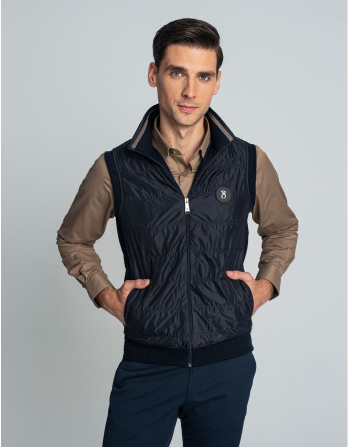 kamizelka agira slim fit granatowy