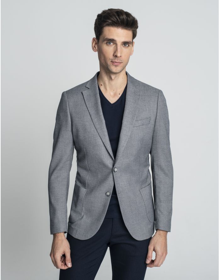 marynarka pienza szary slim fit