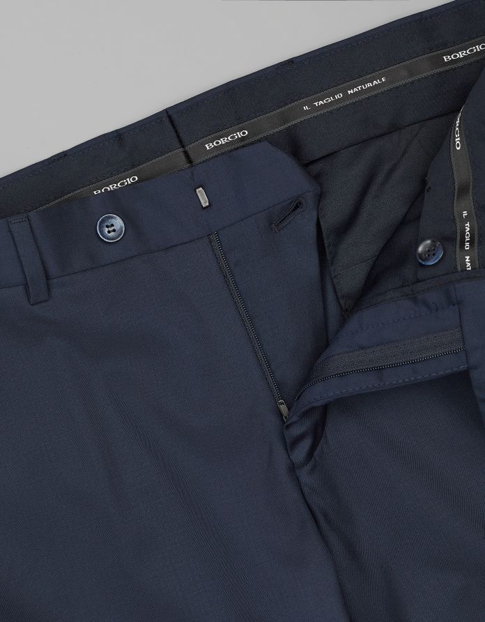 spodnie smokingowe do zestawu cortale granatowy slim fit