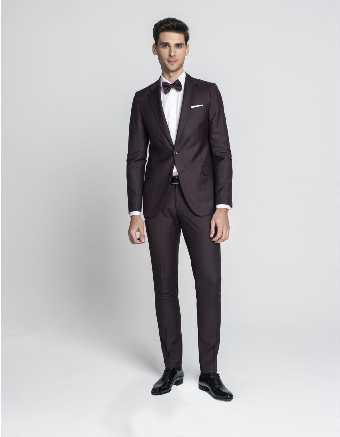 spodnie do zestawu naso bordo slim fit