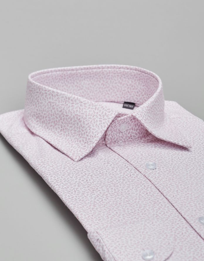 koszula biała w listki calimera 00350 długi rękaw slim fit