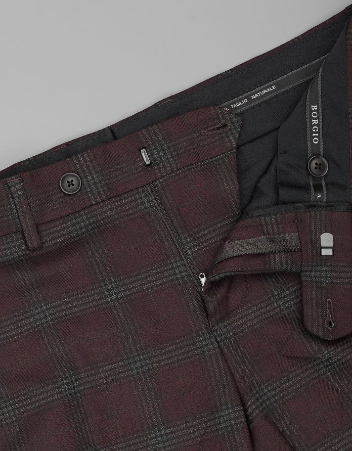 spodnie do zestawu naro 02 bordo slim fit
