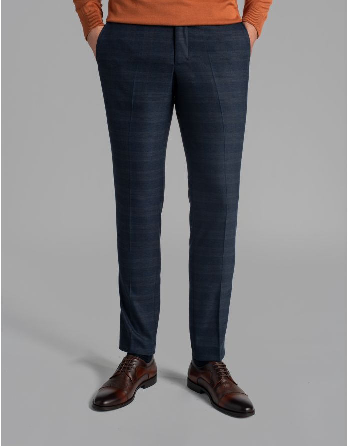 spodnie aldone granatowy slim fit