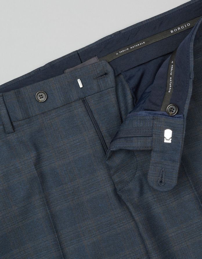 spodnie aldone granatowy slim fit