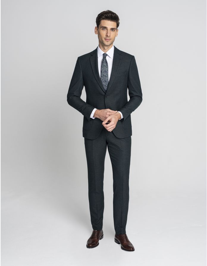 spodnie do zestawu foresta zielony super slim fit