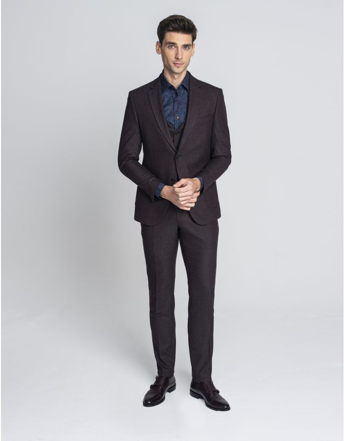 marynarka do zestawu foresta bordo super slim fit