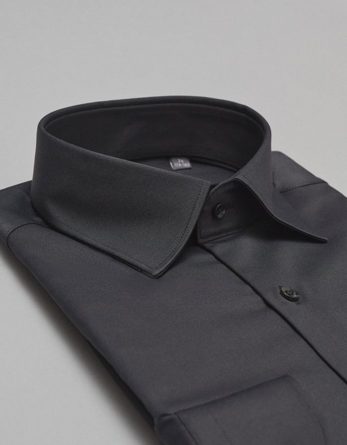 koszula acconia 00357 długi rękaw czarny slim fit