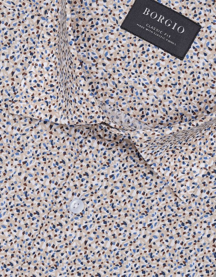 koszula męska melanż calimera 00346 długi rękaw classic fit