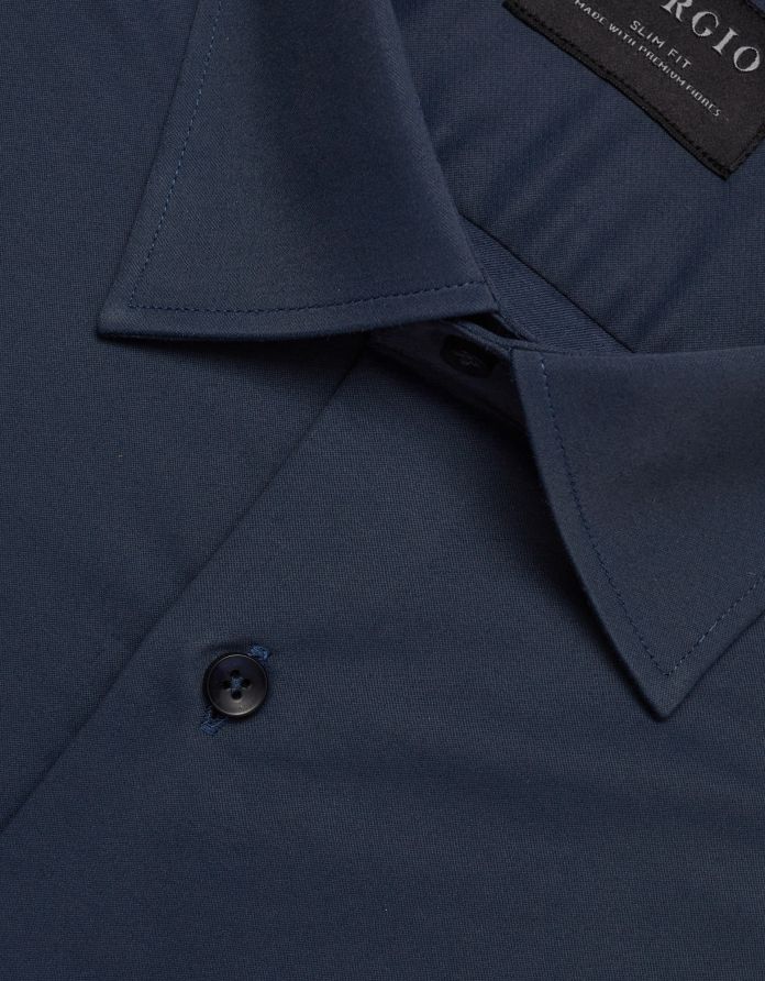 koszula lumia 00367 długi rękaw granatowy slim fit