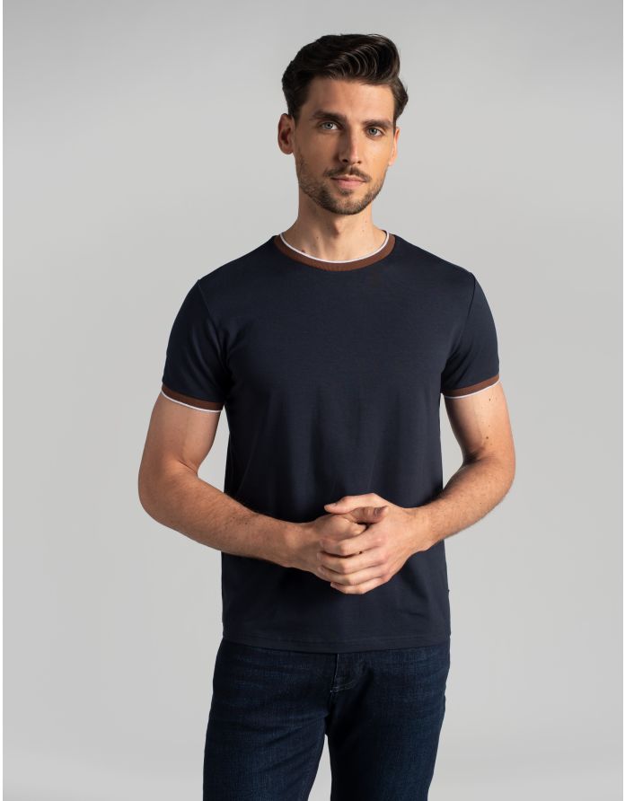 t shirt gerbini granatowy