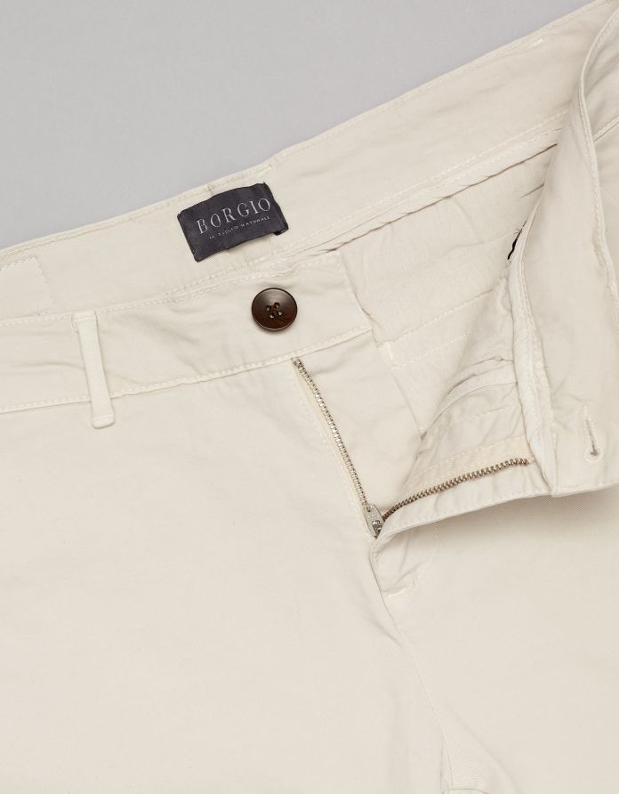 spodnie menfi biały slim fit