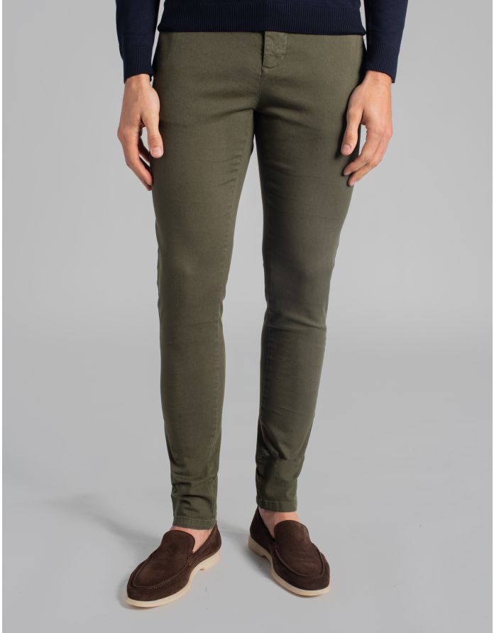 spodnie menfi zielony slim fit