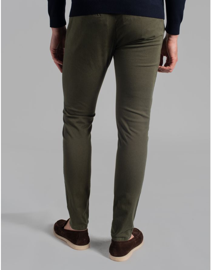 spodnie menfi zielony slim fit