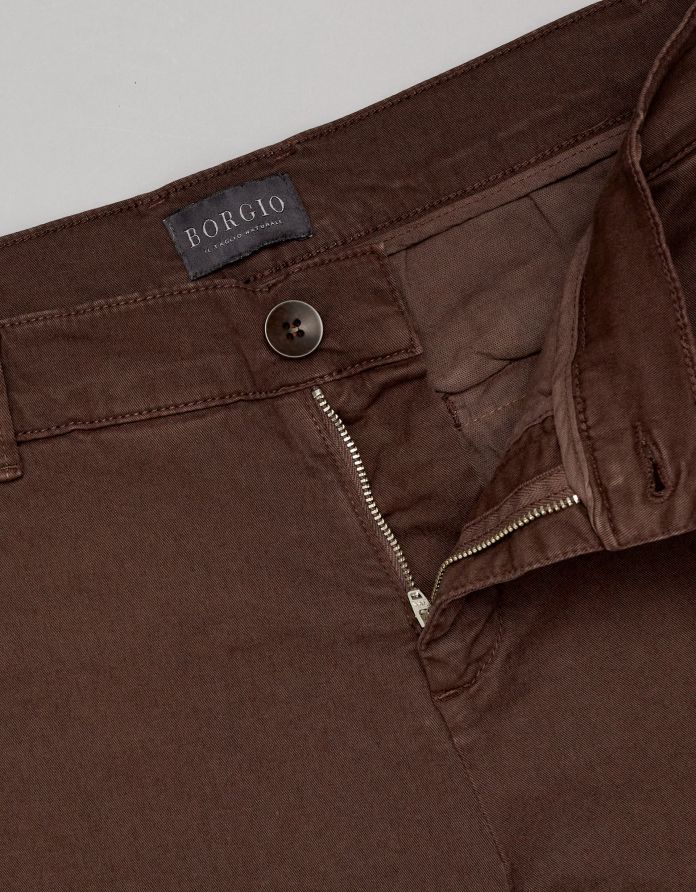 spodnie menfi brąz classic fit