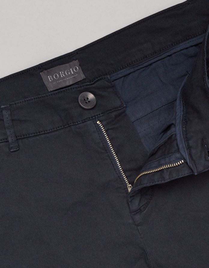 spodnie menfi granatowy slim fit