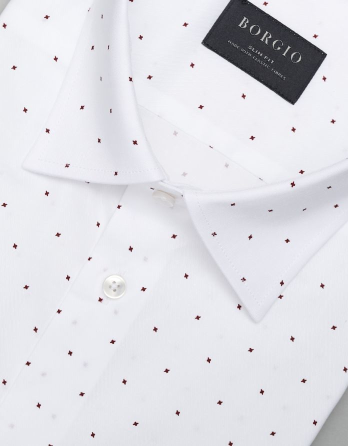 koszula calimera 00402 długi rękaw biały slim fit