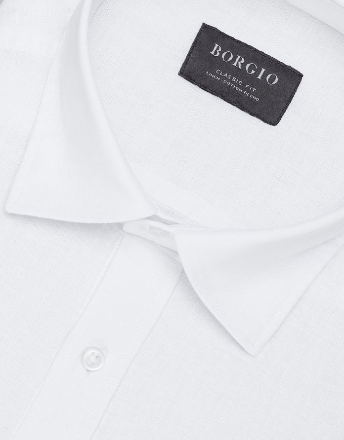 koszula lentini 00385 długi rękaw biały classic fit