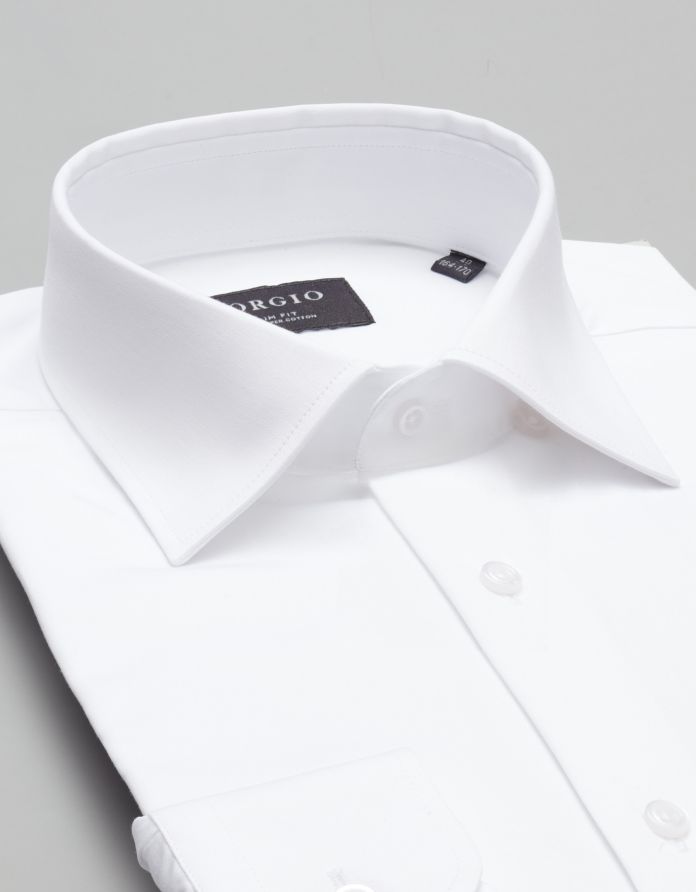 koszula simeria 00374 długi rękaw biały slim fit